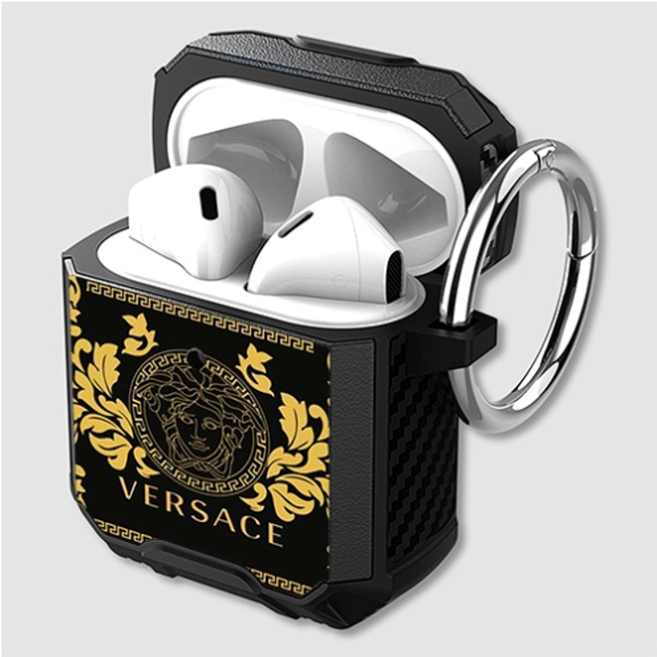 Pastele Versace Custom Personalized Airpods Case Shockproof