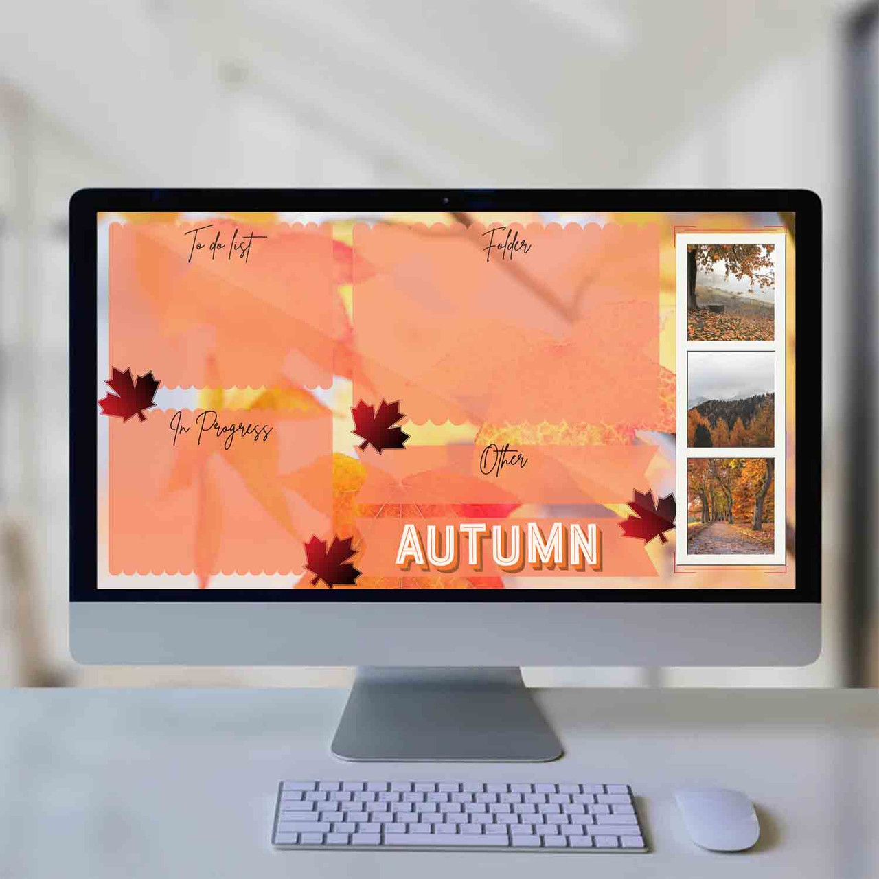 Free customizable autumn desktop wallpaper templates
