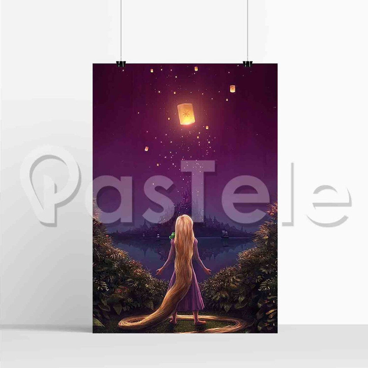 Tangled Rapunzel Light on Night Disney Silk Poster Printed Wall Decor 20 x  13 Inch 24