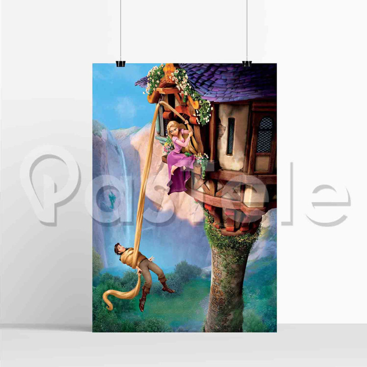Disney Tangled Rapunzel and Flynn Silk Poster Custom Printed Wall Decor 20  x 13 Inch 24