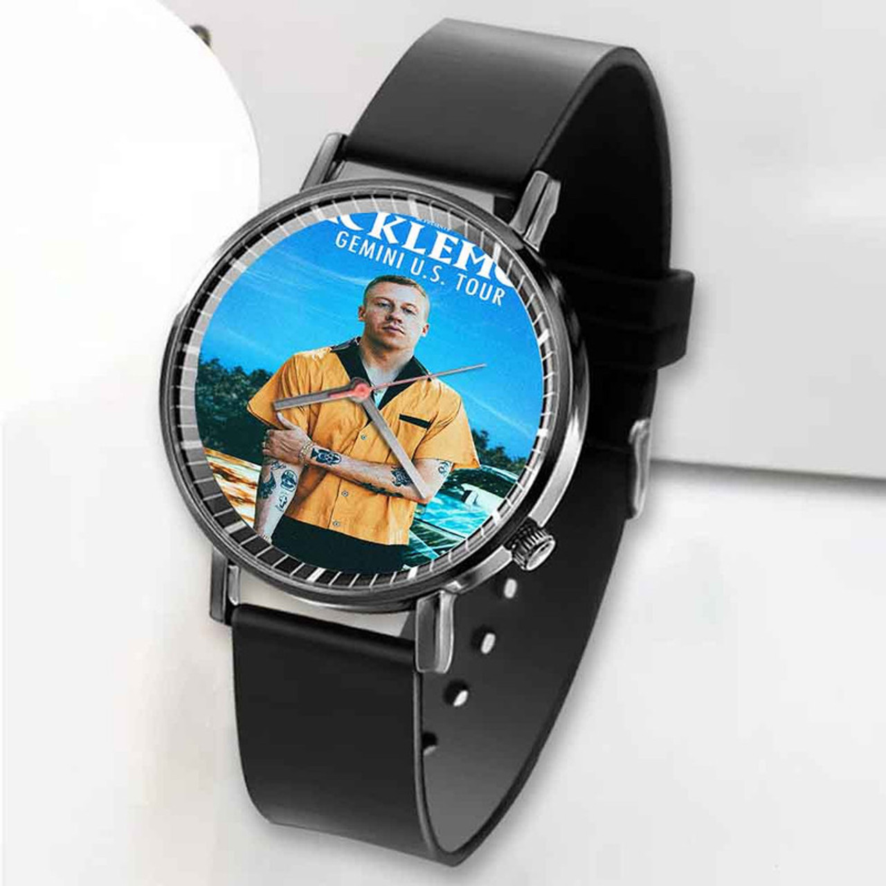 Pastele New Macklemore Gemini US Tour Custom Unisex Black Quartz Watch  Premium Gift Box Watches