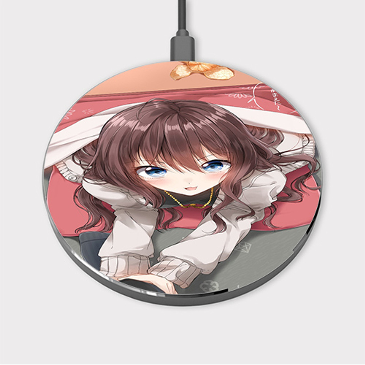 Pastele Kawaii Anime Girls Custom Wireless Charger Awesome Gift