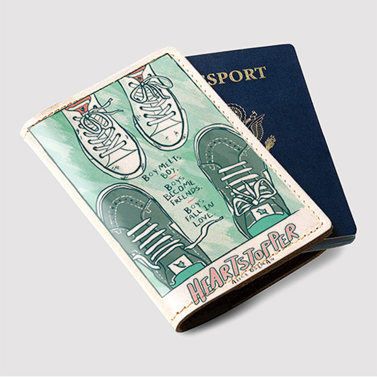 Pastele Heartstopper 4 Custom Passport Wallet Case With Credit