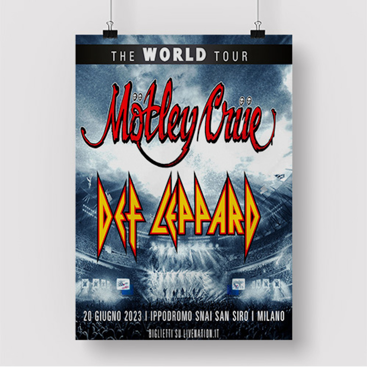 Pastele Def Leppard Motley Crue 2023 Tour Custom Silk Poster Awesome  Personalized Print Wall Decor 20