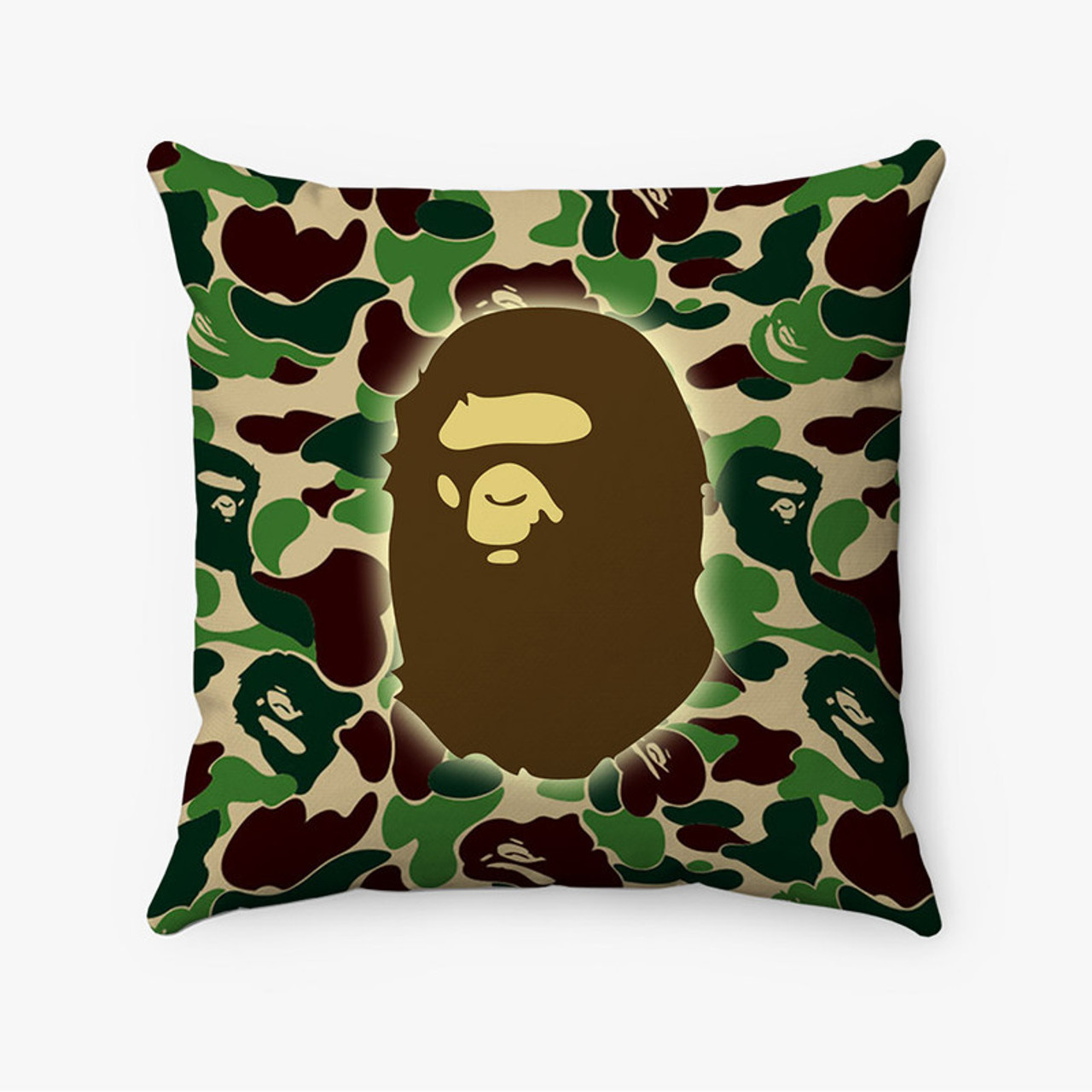 Pastele Son Goku Bape Custom Pillow Case Personalized Spun Polyester Square Pillow  Cover Decorative Cushion Bed