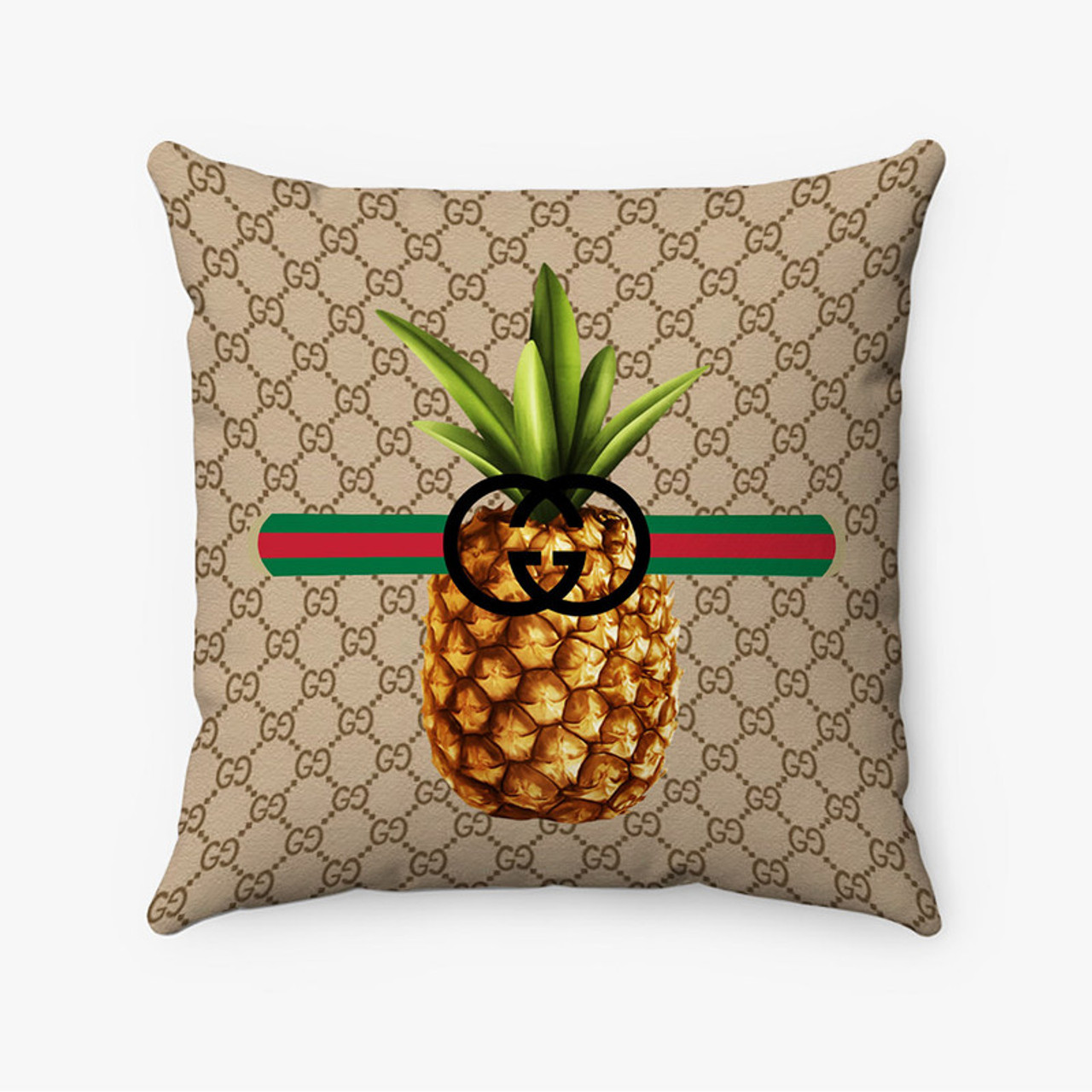 Pastele Pineapple Gucci Custom Pillow Case Personalized Spun