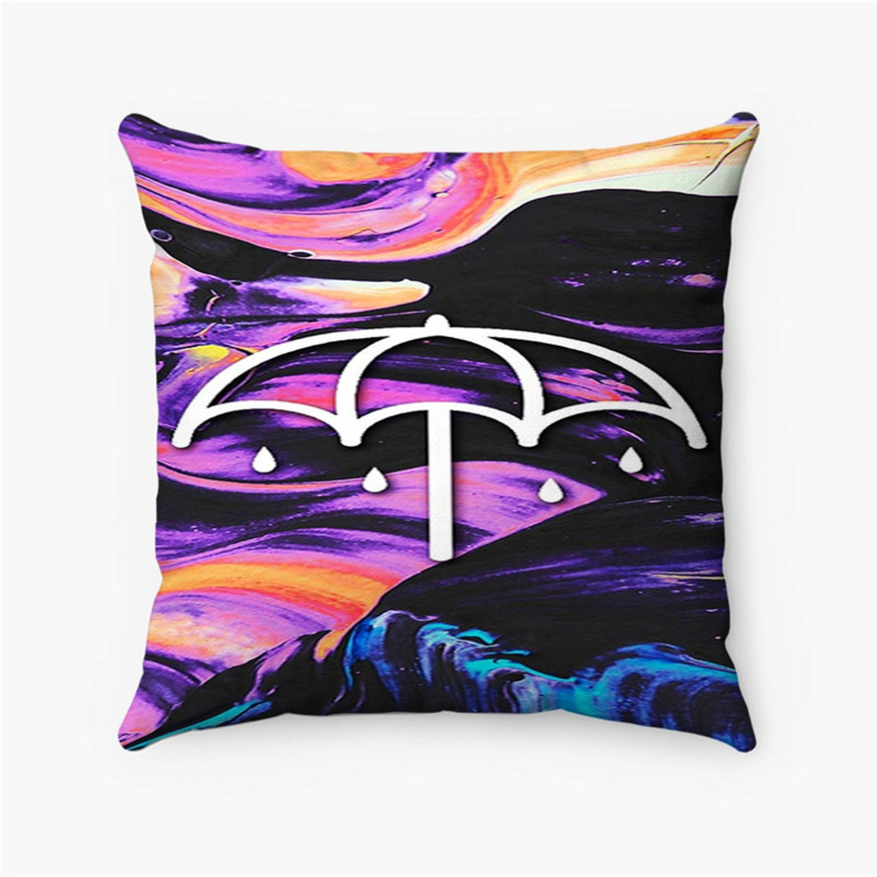 Pastele Bring Me The Horizon Doomed Custom Pillow Case Personalized Spun  Polyester Square Pillow Cover Decorative