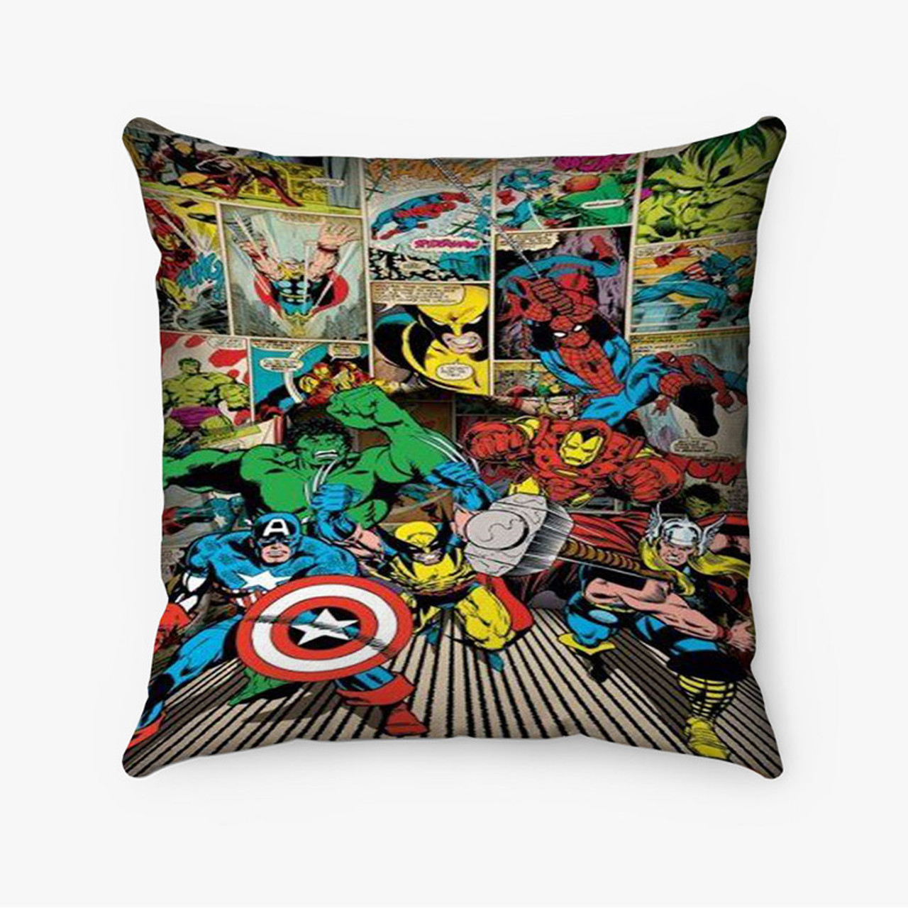 Pastele Marvel Comics Superheroes Collage Custom Pillow Case