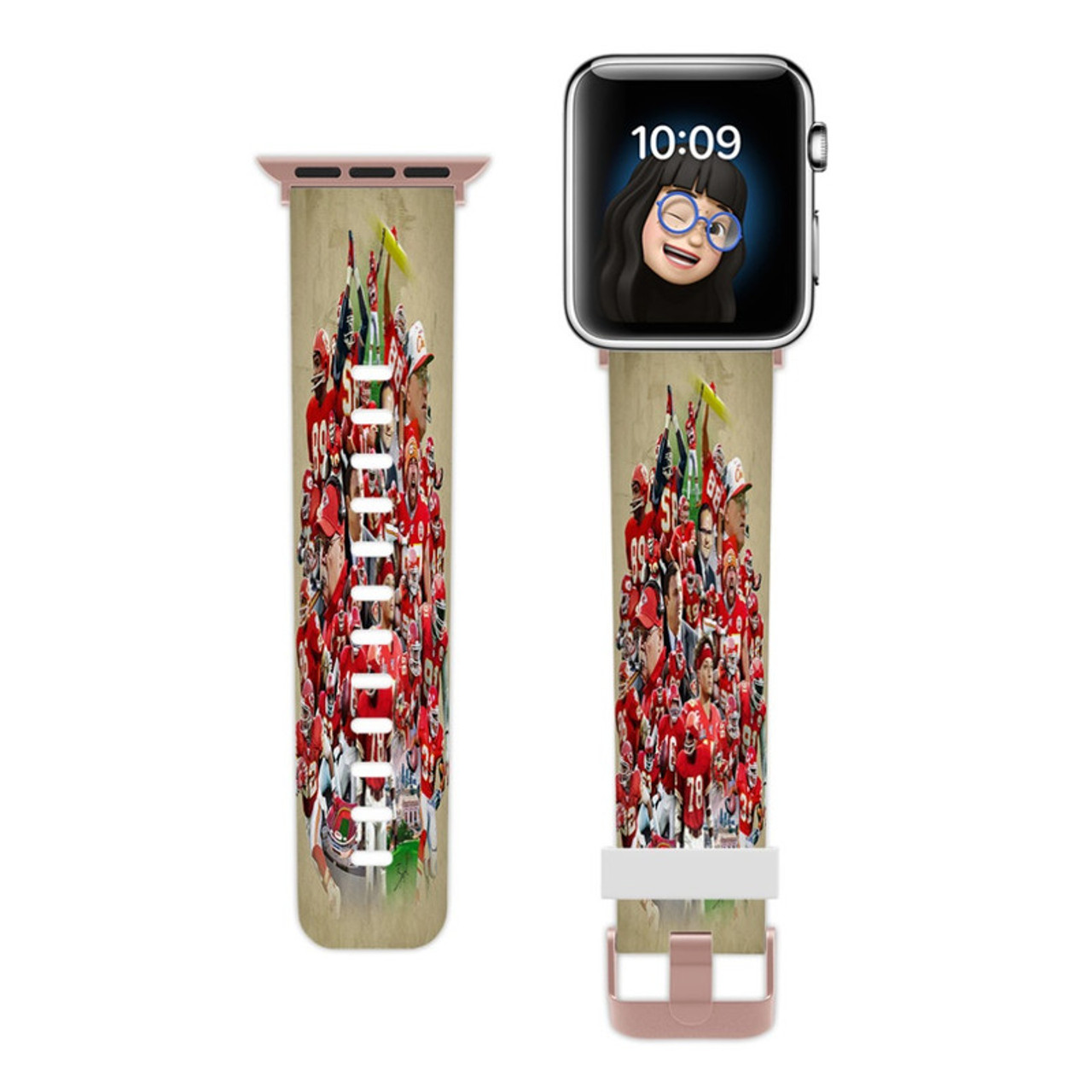 Pastele Kansas City Chiefs NFL 2022 Custom Apple Watch Band