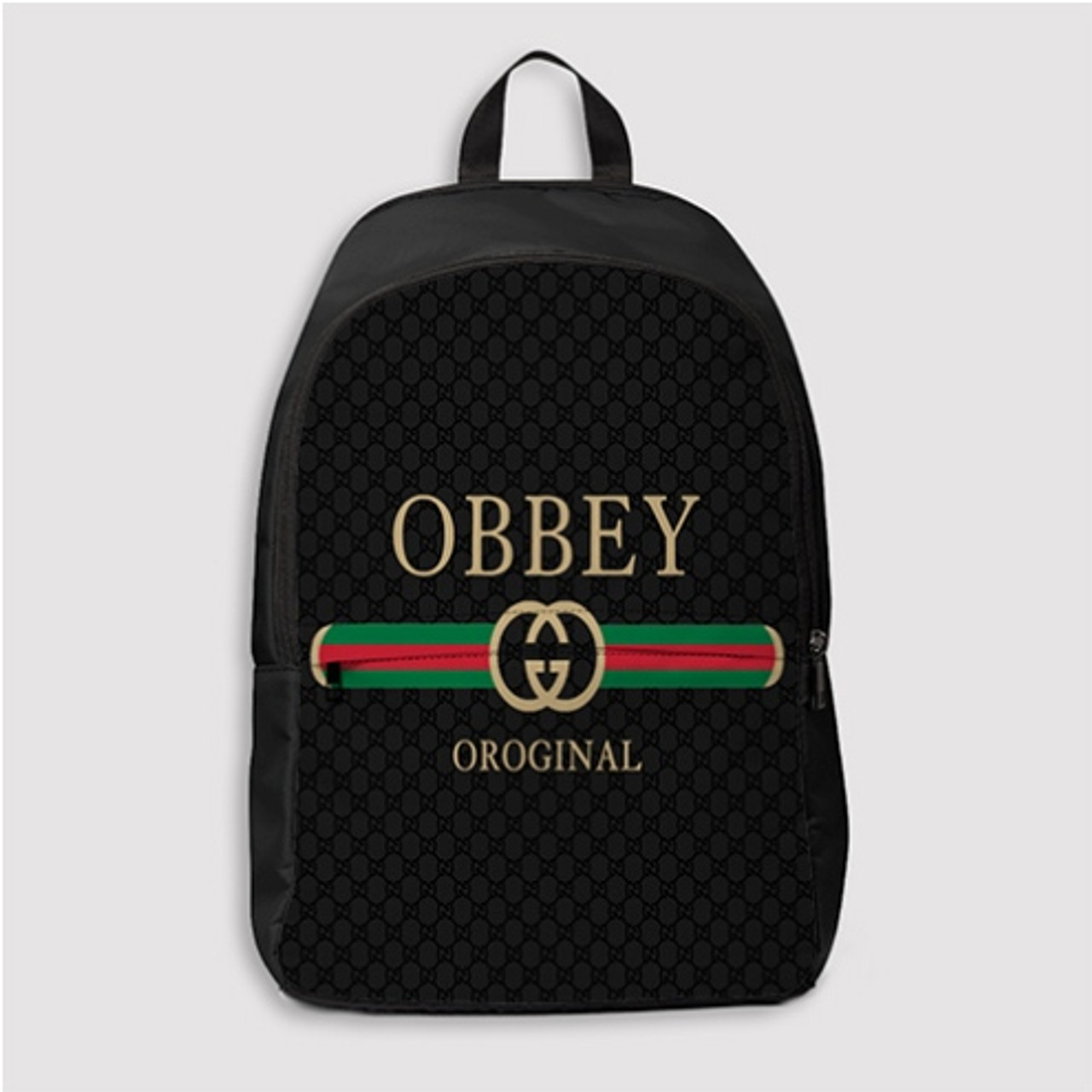 Pastele Obey Gucci Custom Backpack Personalized School Bag Travel