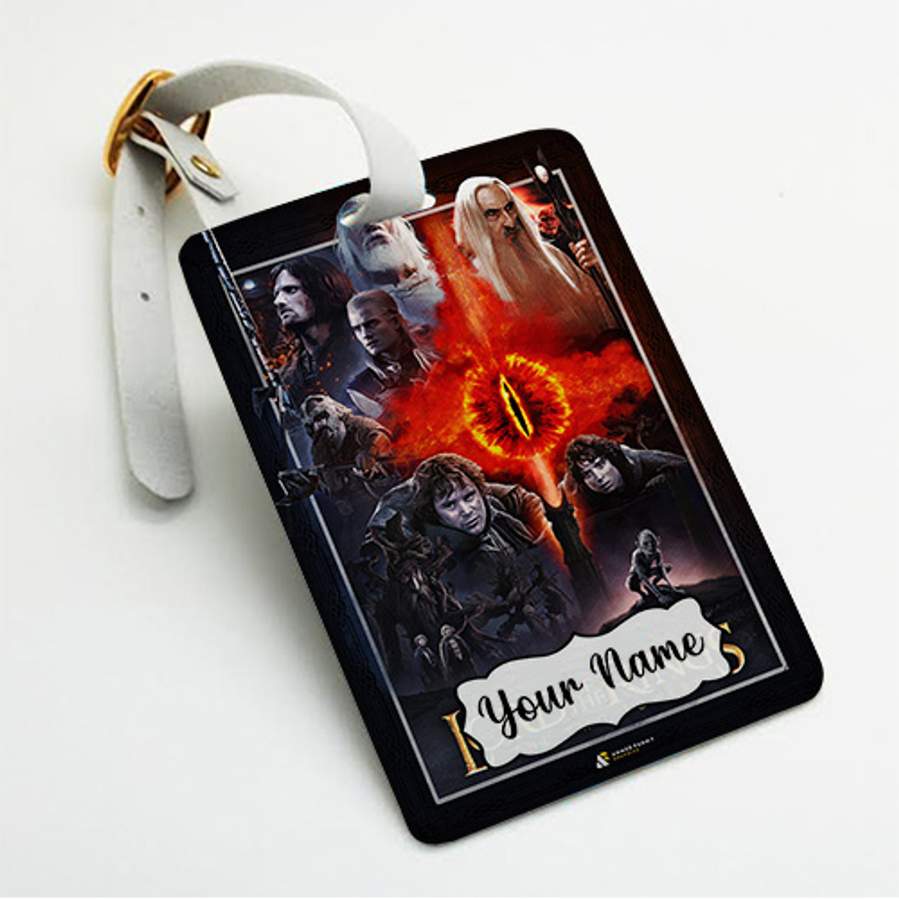 Pastele The Lord Of The Rings The Two Towers Custom Luggage Tags  Personalized Name PU Leather