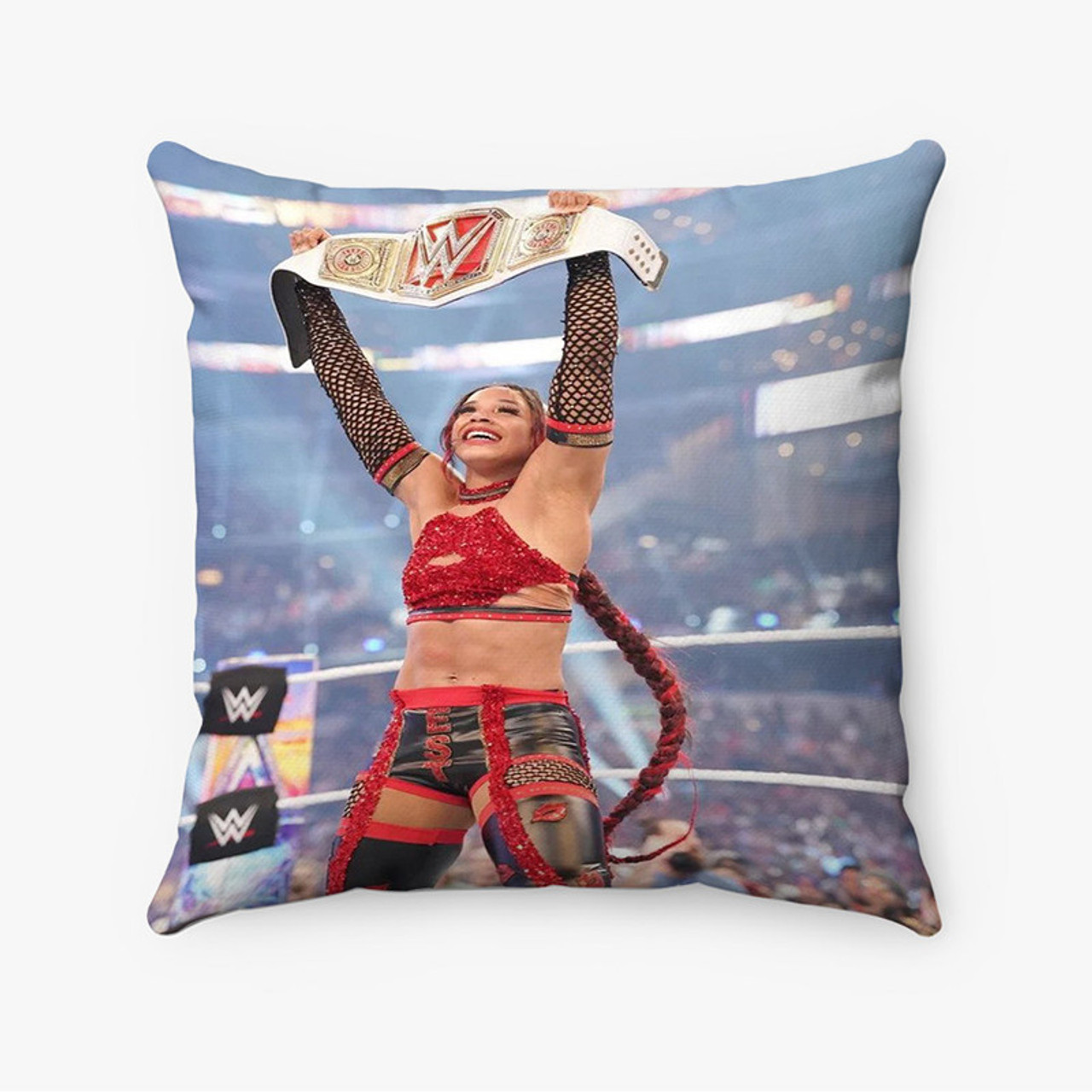 Pastele Bianca Belair WWE Wrestle Mania Custom Pillow Case Awesome