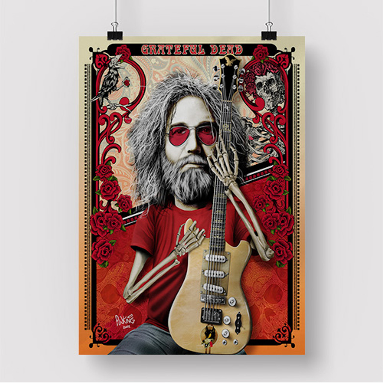 Pastele Grateful Dead Jerry Garcia Custom Silk Poster Awesome Personalized  Print Wall Decor 20 x 13