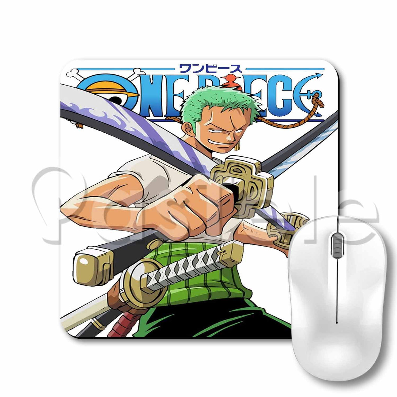 Roronoa Zoro One Piece Custom Printed Computer Mouse Pad Personalized