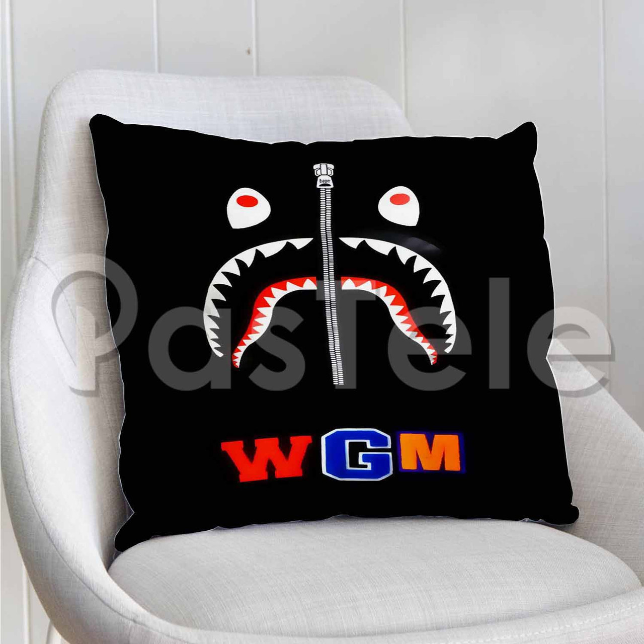 A Bathing Ape Camo Shark Pillow