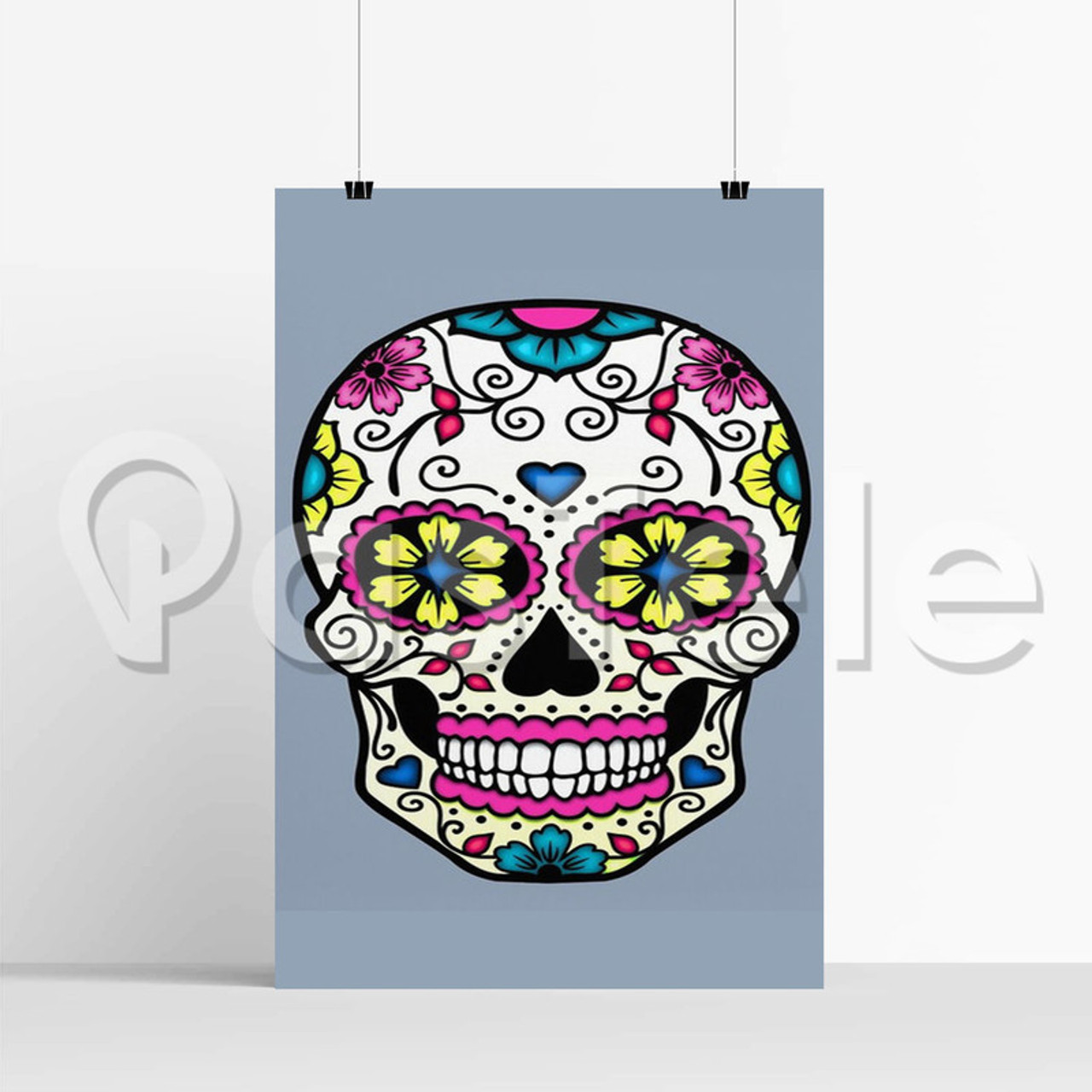 Floral Skull Art Poster (24 x 36) 