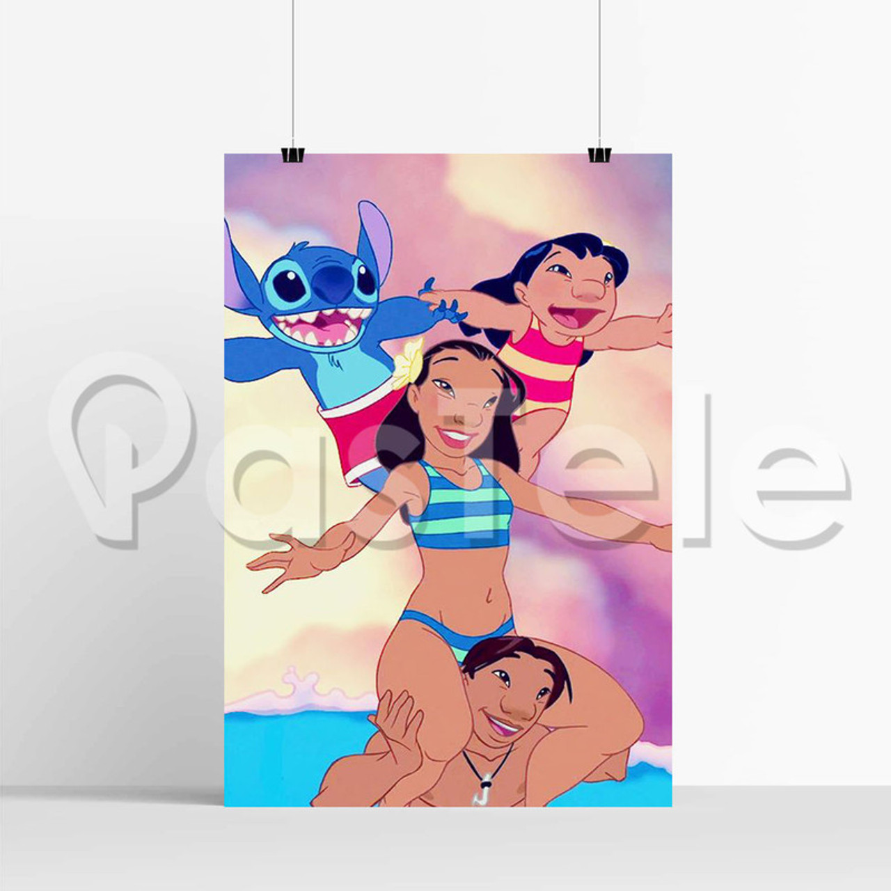 Stitch Art Print Lilo and Stitch Poster Ohana Means Family