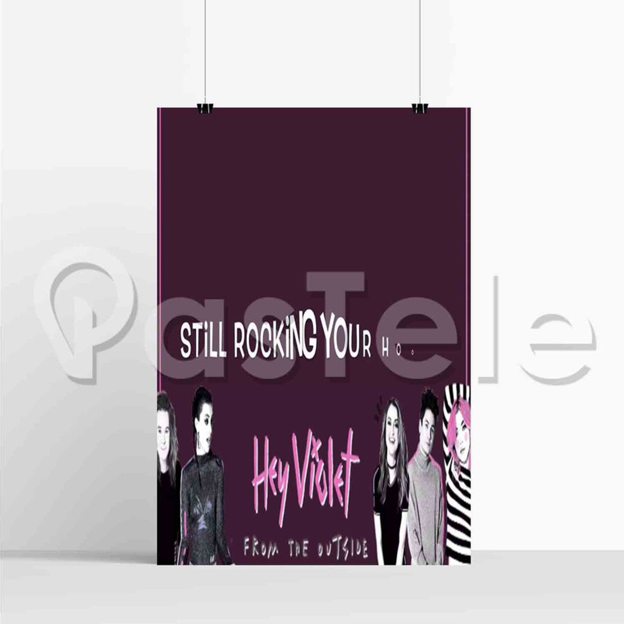 hey violet hoodie lyrics video Silk Poster Print Wall Decor 20 x