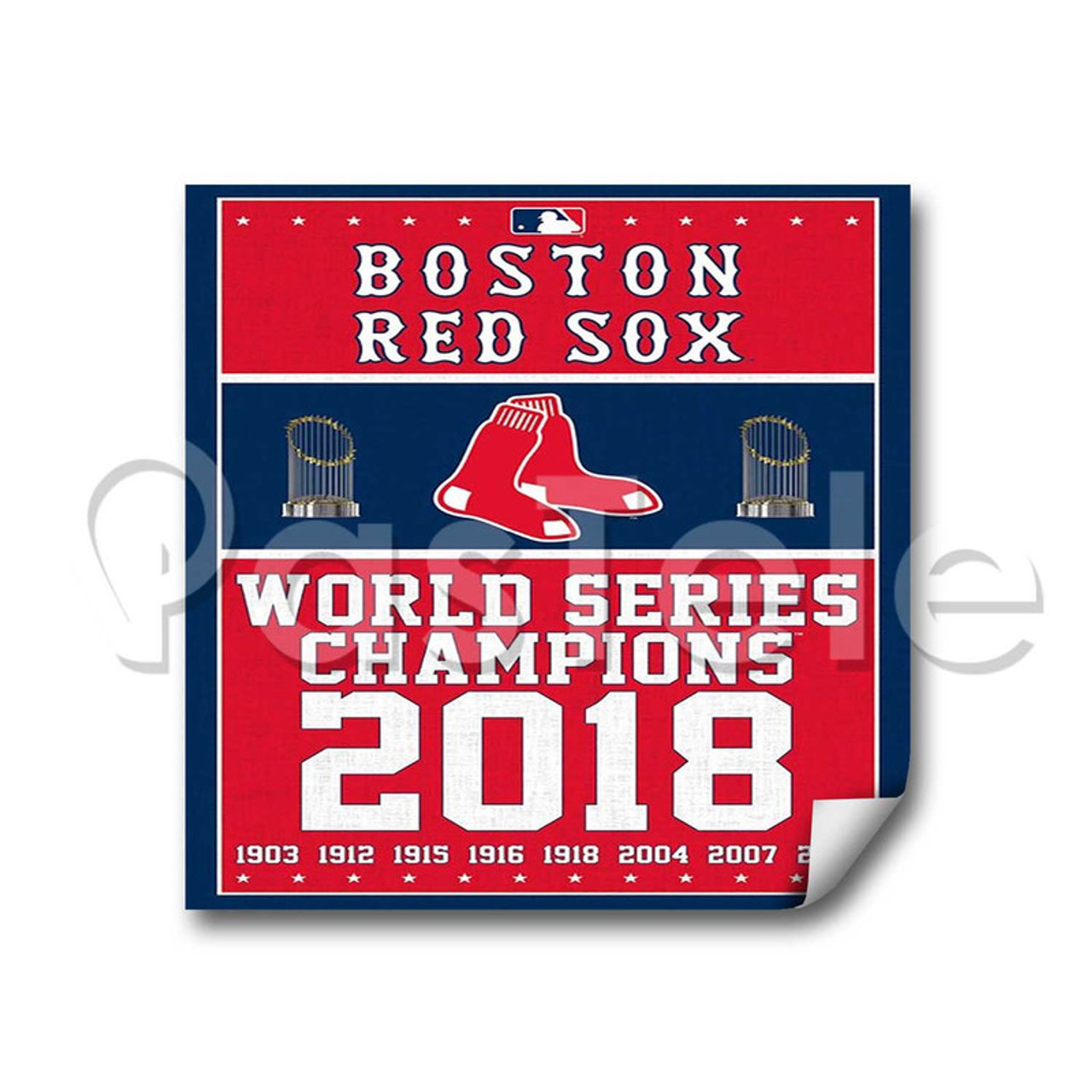 MLB Boston Red Sox Champions Custom Personalized Stickers White Transparent  Vinyl Decals