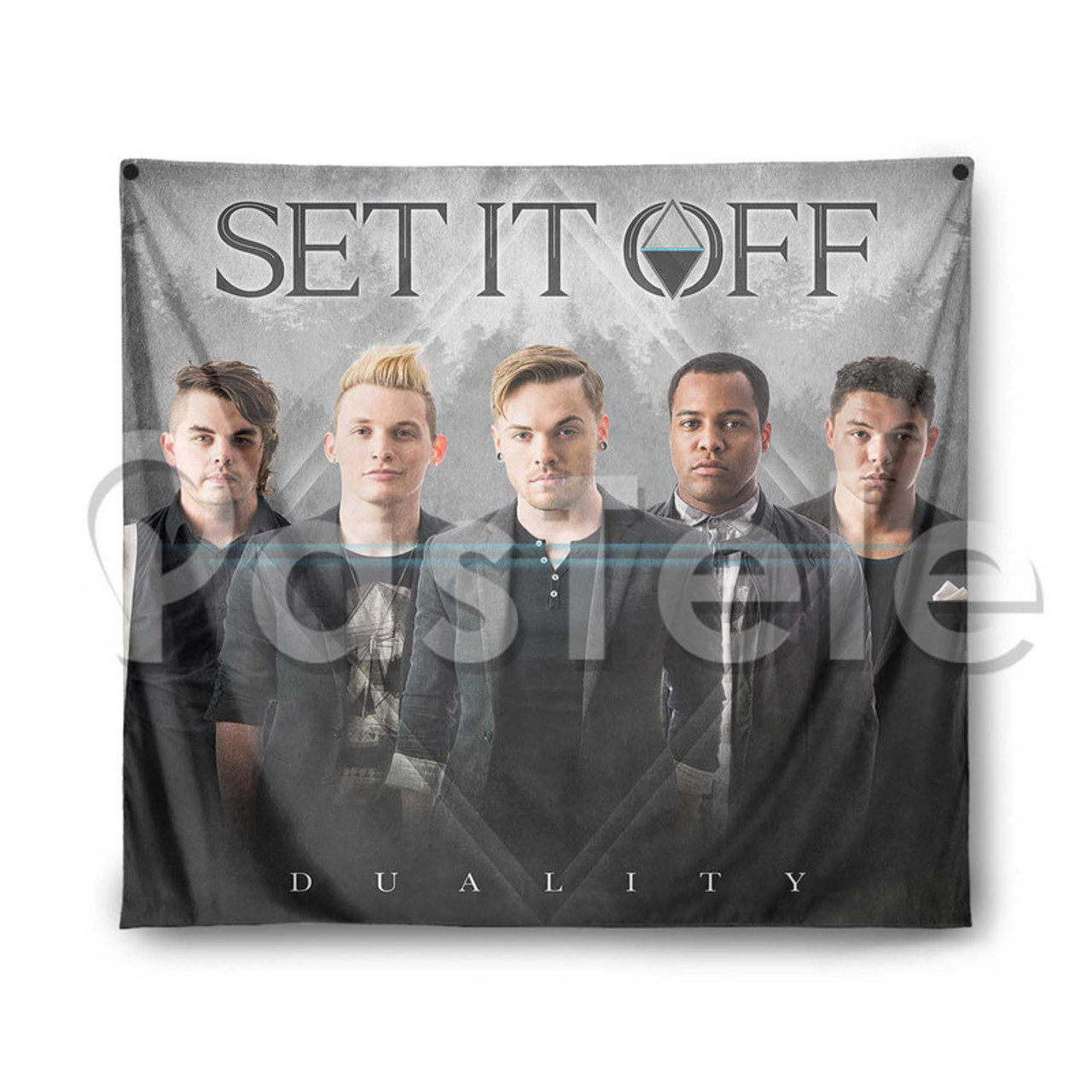Set It Off band Custom Printed Silk Fabric Tapestry Indoor Wall