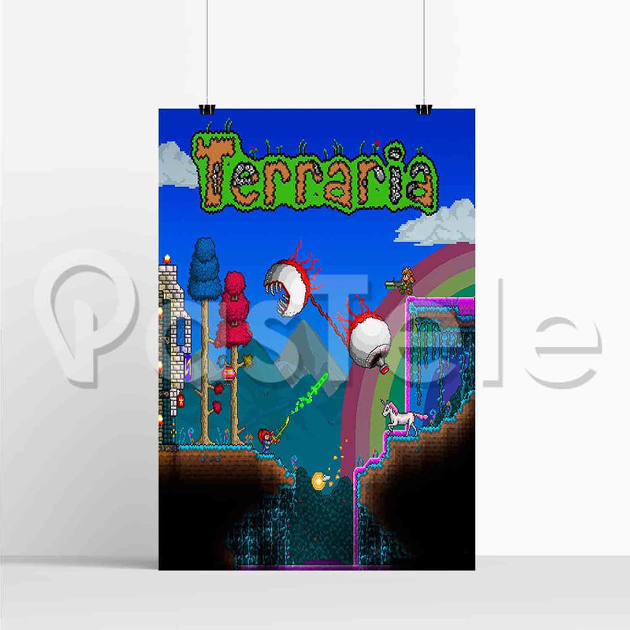 Terraria Custom Art New Silk Poster Print Wall Decor X 13 Inch 24 X 36