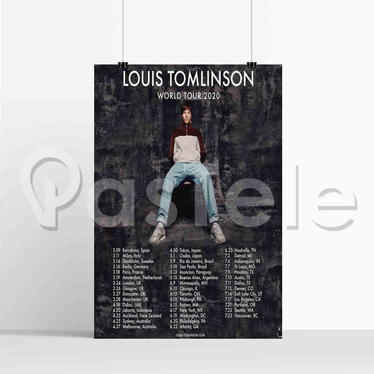 Louis Tomlinson World Tour 2020 Custom Printed Silk Poster Print Wall Decor  20 x 13 Inch