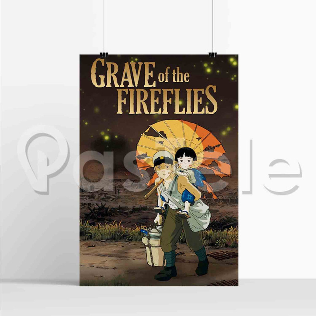 Studio Ghibli Grave of the Fireflies Glow Poster Print Art 24x36 Mondo Anime