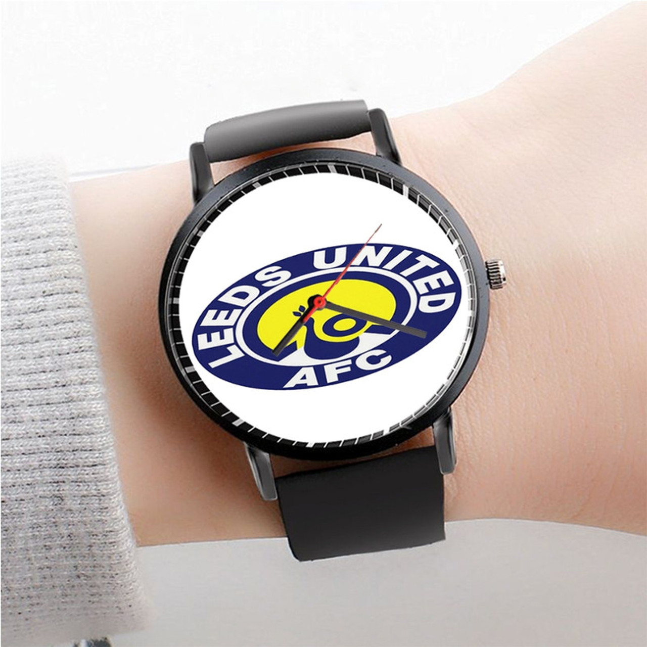 Pastele Leeds United Badges Football League Watch Custom Unisex