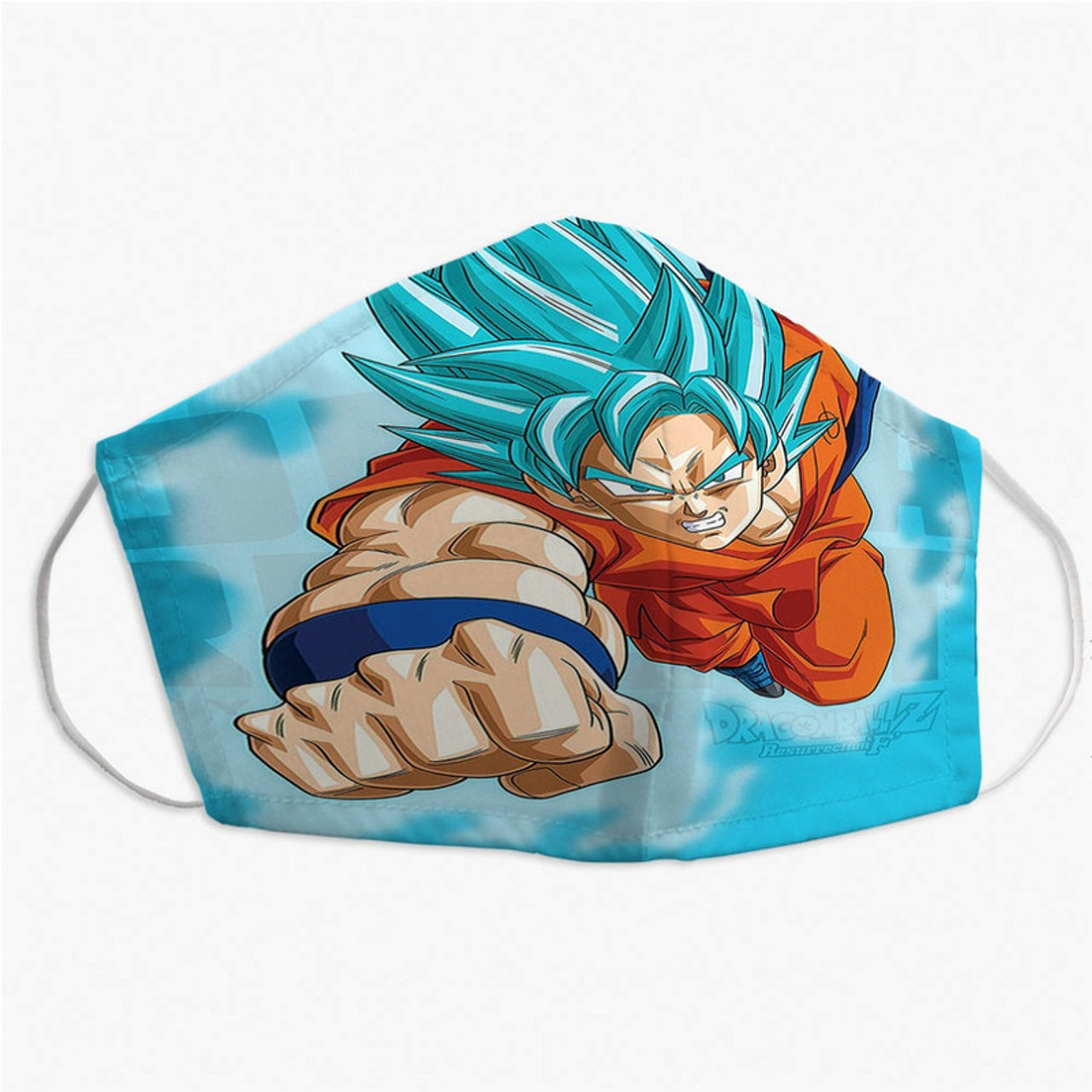 Pastele Goku Super Saiyan Blue Dragon Ball Super Custom Fabric Face Mask  Polyester Two Layers Cloth