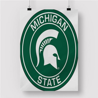 Pastele Michigan State Spartans Custom Personalized Silk Poster Print Wall Decor 20 x 13 Inch 24 x 36 Inch Wall Hanging Art Home Decoration