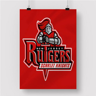 Pastele Rutgers Scarlet Knights Custom Personalized Silk Poster Print Wall Decor 20 x 13 Inch 24 x 36 Inch Wall Hanging Art Home Decoration