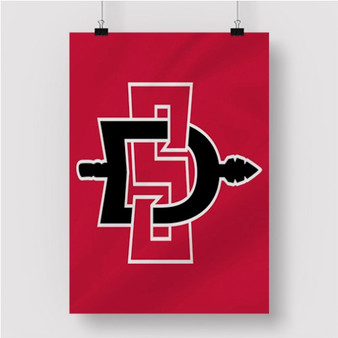 Pastele San Diego State Aztecs Custom Personalized Silk Poster Print Wall Decor 20 x 13 Inch 24 x 36 Inch Wall Hanging Art Home Decoration