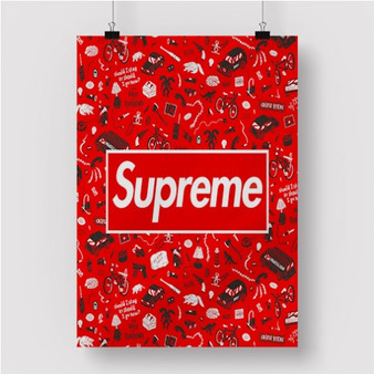 Pastele Stranger Things Supreme Custom Personalized Silk Poster Print Wall Decor 20 x 13 Inch 24 x 36 Inch Wall Hanging Art Home Decoration