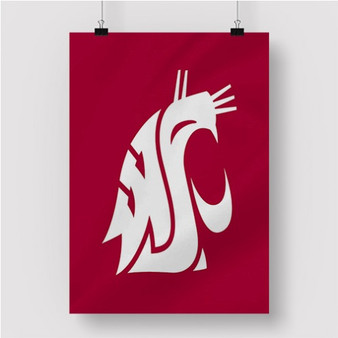 Pastele Washington State Cougars Custom Personalized Silk Poster Print Wall Decor 20 x 13 Inch 24 x 36 Inch Wall Hanging Art Home Decoration