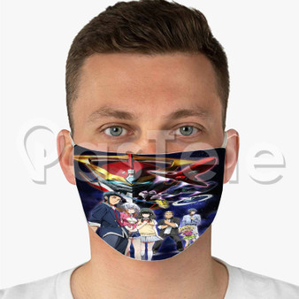 Aquarion Logos Custom Fabric Face Mask Polyester Two Layers Cloth