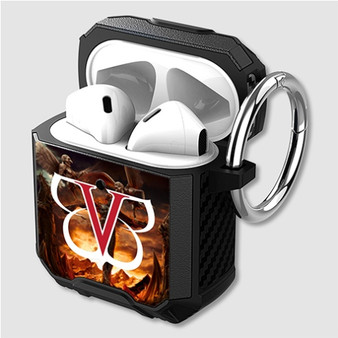 Pastele Black Veil Brides Vale Custom Personalized Airpods Case Shockproof Cover The Best Smart Protective Cover With Ring AirPods Gen 1 2 3 Pro Black Pink Colors