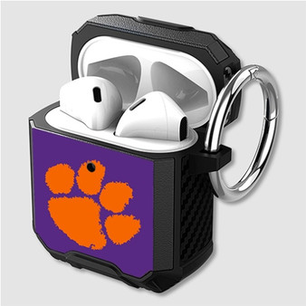 Pastele clemson tigers Arts Custom Personalized Airpods Case Shockproof Cover The Best Smart Protective Cover With Ring AirPods Gen 1 2 3 Pro Black Pink Colors