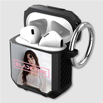 Pastele Jennie Blackpink Custom Personalized Airpods Case Shockproof Cover The Best Smart Protective Cover With Ring AirPods Gen 1 2 3 Pro Black Pink Colors