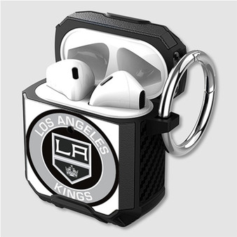 Pastele LA Kings NHL Custom Personalized Airpods Case Shockproof Cover The Best Smart Protective Cover With Ring AirPods Gen 1 2 3 Pro Black Pink Colors
