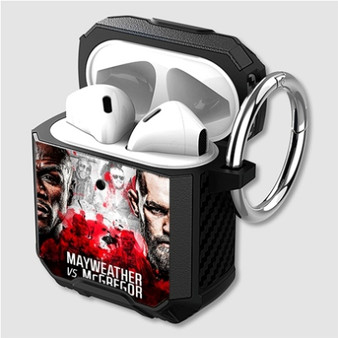 Pastele Floyd Mayweather Jr vs Conor Mc Gregor Custom Personalized Airpods Case Shockproof Cover The Best Smart Protective Cover With Ring AirPods Gen 1 2 3 Pro Black Pink Colors