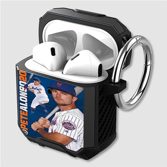 Pastele Pete Alonso MLB New York Mets Custom Personalized Airpods Case Shockproof Cover The Best Smart Protective Cover With Ring AirPods Gen 1 2 3 Pro Black Pink Colors
