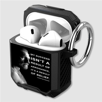 Pastele Conor Mc Gregor Quotes UFC Custom Personalized Airpods Case Shockproof Cover The Best Smart Protective Cover With Ring AirPods Gen 1 2 3 Pro Black Pink Colors