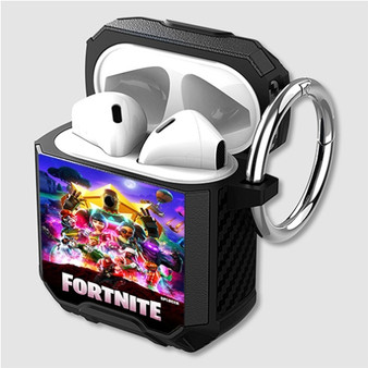 Pastele Fortnite Art Custom Personalized Airpods Case Shockproof Cover New The Best Smart Protective Cover With Ring AirPods Gen 1 2 3 Pro Black Pink Colors