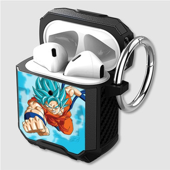 Pastele Goku Super Saiyan Blue Dragon Ball Super Custom Personalized Airpods Case Shockproof Cover The Best Smart Protective Cover With Ring AirPods Gen 1 2 3 Pro Black Pink Colors