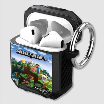 Pastele Minecraft Explorers Pack Custom Personalized Airpods Case Shockproof Cover The Best Smart Protective Cover With Ring AirPods Gen 1 2 3 Pro Black Pink Colors