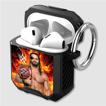 Pastele Seth Rollins WWE Custom Personalized Airpods Case Shockproof Cover New The Best Smart Protective Cover With Ring AirPods Gen 1 2 3 Pro Black Pink Colors
