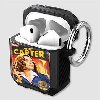 Pastele Agent Carter SHIELD Custom Personalized Airpods Case Shockproof Cover The Best Smart Protective Cover With Ring AirPods Gen 1 2 3 Pro Black Pink Colors