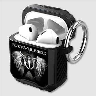 Pastele Black Veil Brides Andy Biersack Custom Personalized Airpods Case Shockproof Cover The Best Smart Protective Cover With Ring AirPods Gen 1 2 3 Pro Black Pink Colors