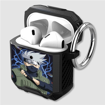 Pastele Hatake Kakashi Naruto Shippuden Anime Custom Personalized Airpods Case Shockproof Cover The Best Smart Protective Cover With Ring AirPods Gen 1 2 3 Pro Black Pink Colors