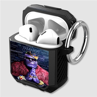 Pastele Notorious Thanos Infinity War Custom Personalized Airpods Case Shockproof Cover The Best Smart Protective Cover With Ring AirPods Gen 1 2 3 Pro Black Pink Colors
